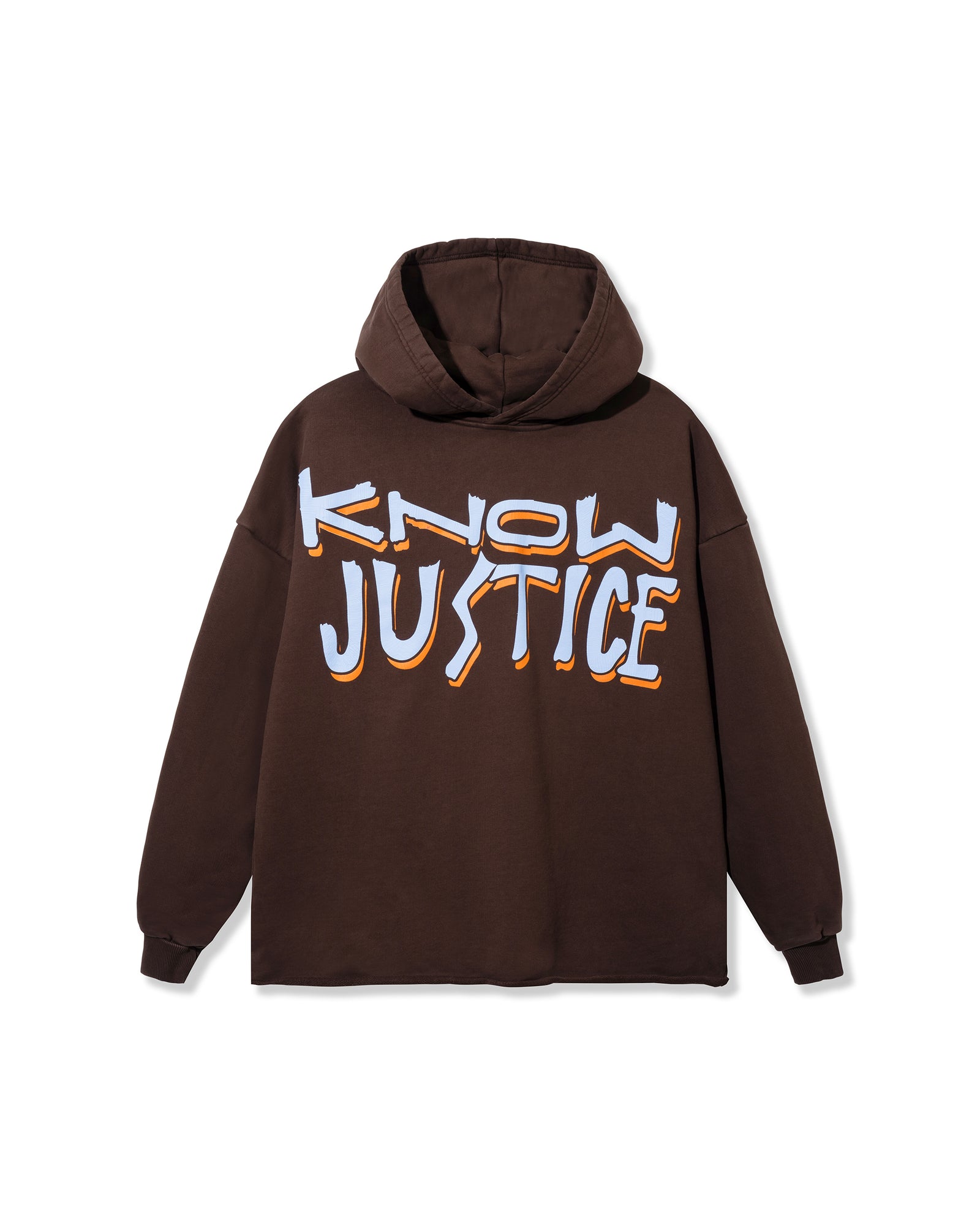 Barriers Know Justice Know Peace Aged Hoodie Brown Barriers Know Justice Know Peace Aged Hoodie Brown