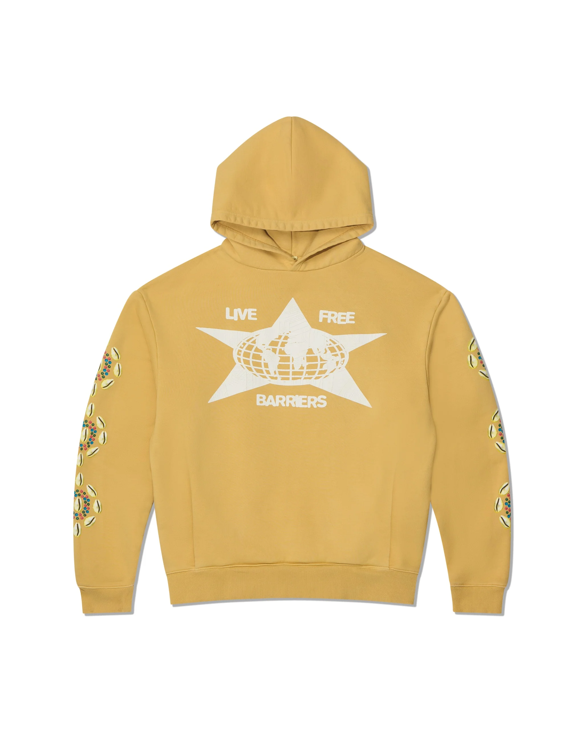 Live Free Barriers Hoodie in Yellow Live Free Barriers Hoodie in Yellow